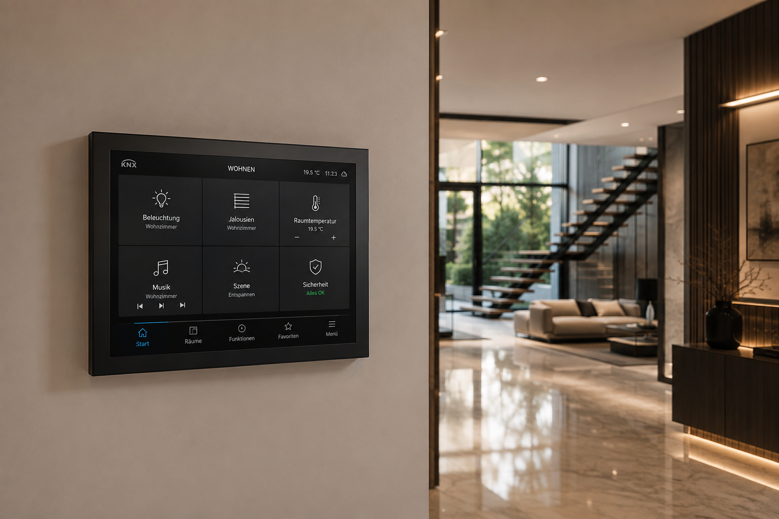 KNX / EIB Schaltschrank mit Visualisierungs- und Automationskomponenten